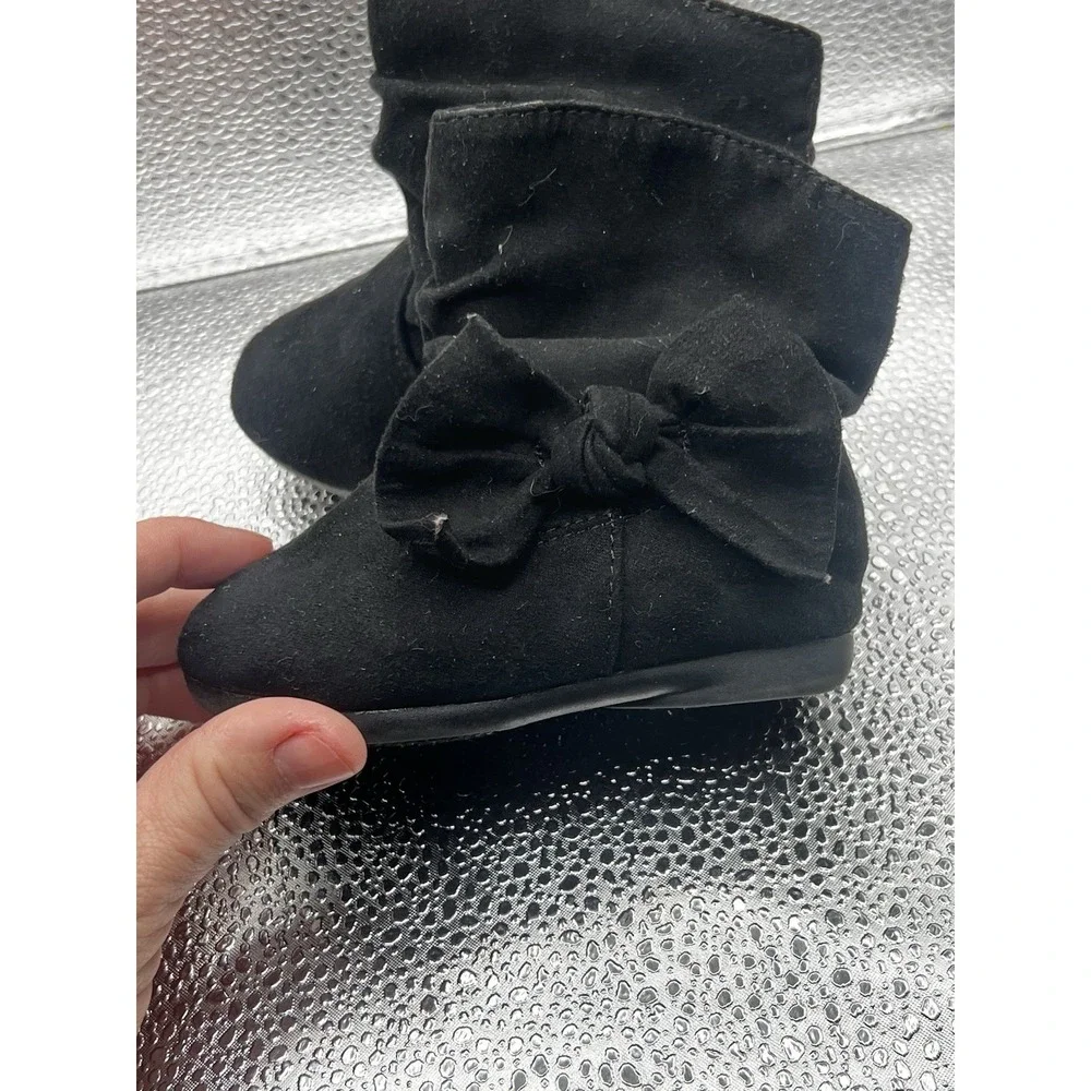 Toddler Girls Black Now Boots Size 4